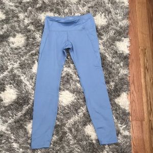 Blue Fleece Lined Leggings